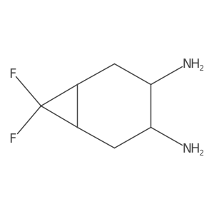 (3R,4R)-4-Amino-7,7-difluorobicyclo[4.1.0]hept-3-ylamine结构式
