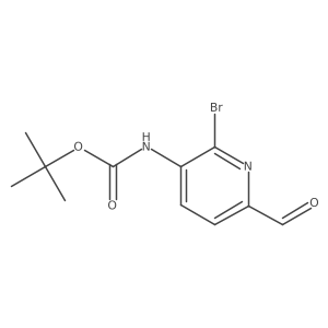 tert-butyl N-(2-bromo-6-formylpyridin-3-yl)carbamate结构式