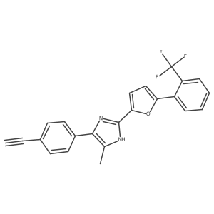 4-(4-Ethynylphenyl)-5-methyl-2-[5-[2-(trifluoromethyl)phenyl]furan-2-yl]-1H-imidazole结构式