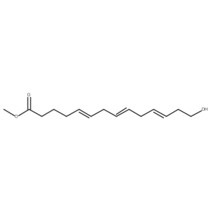 Methyl (5Z,8Z,11Z)-14-hydroxytetradeca-5,8,11-trienoate结构式