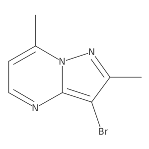 3-Bromo-2,7-dimethylpyrazolo[1,5-a]pyrimidine结构式