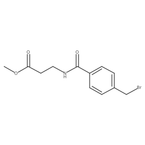 Methyl 3-(4-(bromomethyl)benzamido)propanoate结构式