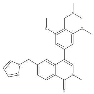 4-[4-[(Dimethylamino)methyl]-3,5-dimethoxyphenyl]-2-methyl-6-(1H-pyrazol-1-ylmethyl)-1(2h)-isoquinolinone Structure