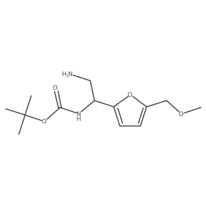 tert-butyl N-{2-amino-1-[5-(methoxymethyl)furan-2-yl]ethyl}carbamate Structure