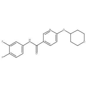 N-(3,4-difluorophenyl)-6-((tetrahydro-2H-pyran-4-yl)oxy)nicotinamide Structure