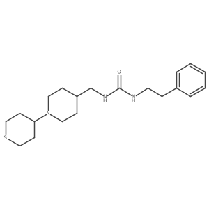 1-phenethyl-3-((1-(tetrahydro-2H-thiopyran-4-yl)piperidin-4-yl)methyl)urea Structure