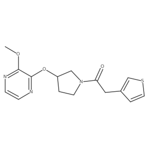 1-(3-((3-Methoxypyrazin-2-yl)oxy)pyrrolidin-1-yl)-2-(thiophen-3-yl)ethanone Structure