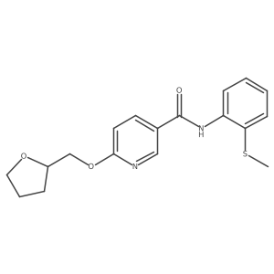 N-(2-(methylthio)phenyl)-6-((tetrahydrofuran-2-yl)methoxy)nicotinamide结构式