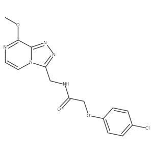 2-(4-chlorophenoxy)-N-((8-methoxy-[1,2,4]triazolo[4,3-a]pyrazin-3-yl)methyl)acetamide结构式