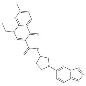 N-(1-([1,2,4]triazolo[4,3-b]pyridazin-6-yl)pyrrolidin-3-yl)-1-ethyl-7-methyl-4-oxo-1,4-dihydro-1,8-naphthyridine-3-carboxamide Structure