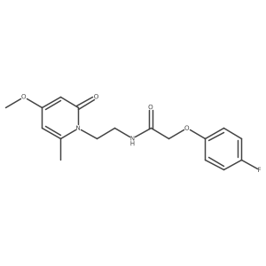 2-(4-fluorophenoxy)-N-(2-(4-methoxy-6-methyl-2-oxopyridin-1(2H)-yl)ethyl)acetamide Structure