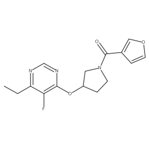(3-((6-Ethyl-5-fluoropyrimidin-4-yl)oxy)pyrrolidin-1-yl)(furan-3-yl)methanone Structure