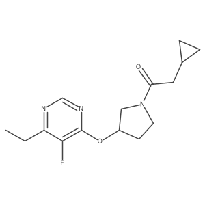 2-Cyclopropyl-1-(3-((6-ethyl-5-fluoropyrimidin-4-yl)oxy)pyrrolidin-1-yl)ethanone Structure
