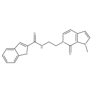 N-(2-(1-methyl-7-oxo-1H-pyrrolo[2,3-c]pyridin-6(7H)-yl)ethyl)benzofuran-2-carboxamide结构式