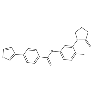 N-(4-methyl-3-(2-oxopyrrolidin-1-yl)phenyl)-4-(thiophen-3-yl)benzamide Structure