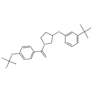 (4-(Trifluoromethoxy)phenyl)(3-((4-(trifluoromethyl)pyridin-2-yl)oxy)pyrrolidin-1-yl)methanone Structure
