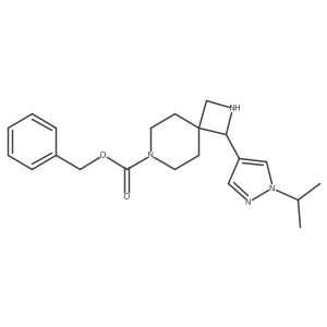 Benzyl 1-[1-(propan-2-yl)-1H-pyrazol-4-yl]-2,7-diazaspiro[3.5]nonane-7-carboxylate Structure