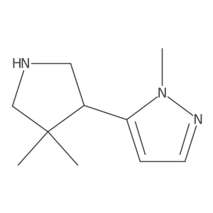 5-(4,4-Dimethylpyrrolidin-3-yl)-1-methyl-1H-pyrazole Structure