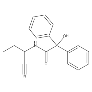 N-(1-cyanopropyl)-2-hydroxy-2,2-diphenylacetamide Structure