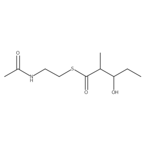 (2R,3S)-S-(2-Acetamidoethyl) 3-hydroxy-2-methylpentanethioate结构式