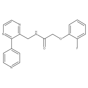 2-(2-fluorophenoxy)-N-{[3-(pyridin-4-yl)pyrazin-2-yl]methyl}acetamide结构式