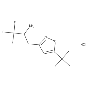 3-(5-Tert-butyl-1,2-oxazol-3-yl)-1,1,1-trifluoropropan-2-amine hydrochloride结构式