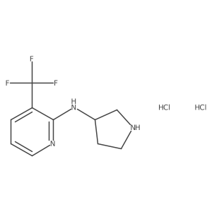 N-(pyrrolidin-3-yl)-3-(trifluoromethyl)pyridin-2-amine dihydrochloride结构式