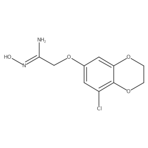 (Z)-2-((8-chloro-2,3-dihydrobenzo[b][1,4]dioxin-6-yl)oxy)-N'-hydroxyacetimidamide Structure