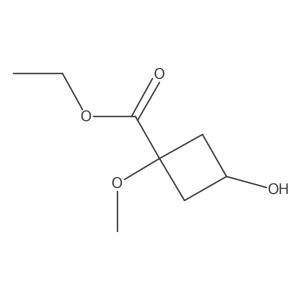 Ethyl 3-hydroxy-1-methoxycyclobutane-1-carboxylate Structure