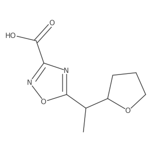 5-[1-(Oxolan-2-yl)ethyl]-1,2,4-oxadiazole-3-carboxylic acid Structure