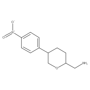[5-(4-Nitrophenyl)oxan-2-yl]methanamine结构式