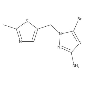 5-bromo-1-[(2-methyl-1,3-thiazol-5-yl)methyl]-1H-1,2,4-triazol-3-amine Structure