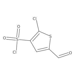 2-Chloro-5-formylthiophene-3-sulfonyl chloride Structure