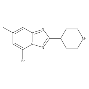 4-{5-Bromo-7-methyl-[1,2,4]triazolo[1,5-a]pyridin-2-yl}piperidine Structure