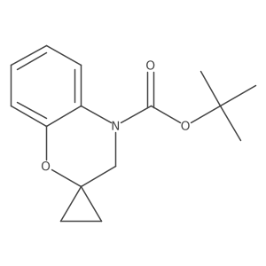 Tert-butyl 3,4-dihydrospiro[1,4-benzoxazine-2,1'-cyclopropane]-4-carboxylate结构式
