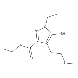 ethyl 5-amino-1-ethyl-4-(2-methoxyethyl)-1H-pyrazole-3-carboxylate结构式