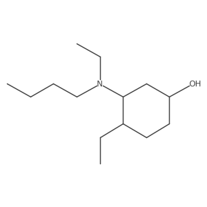3-[Butyl(ethyl)amino]-4-ethylcyclohexan-1-ol结构式