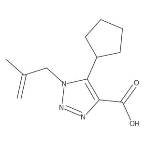 5-cyclopentyl-1-(2-methylprop-2-en-1-yl)-1H-1,2,3-triazole-4-carboxylic acid Structure