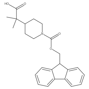 2-(1-{[(9H-fluoren-9-yl)methoxy]carbonyl}piperidin-4-yl)-2-methylpropanoic acid结构式
