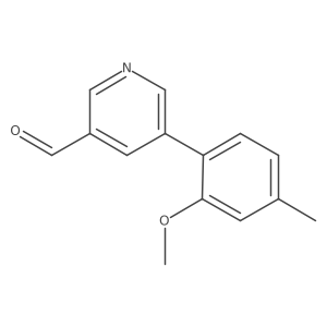 5-(2-Methoxy-4-methylphenyl)pyridine-3-carbaldehyde结构式