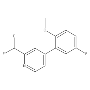 2-(Difluoromethyl)-4-(5-fluoro-2-methoxyphenyl)pyridine Structure