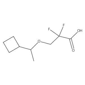 3-(1-Cyclobutylethoxy)-2,2-difluoropropanoic acid结构式
