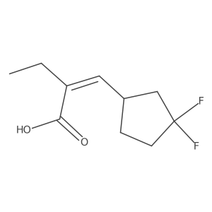 (2E)-2-[(3,3-difluorocyclopentyl)methylidene]butanoic acid Structure