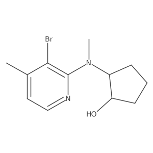 2-[(3-Bromo-4-methylpyridin-2-yl)(methyl)amino]cyclopentan-1-ol Structure