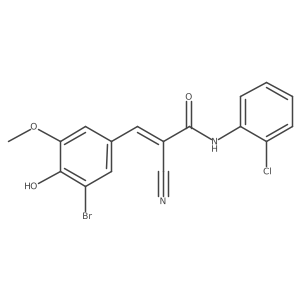 (Z)-3-(3-bromo-4-hydroxy-5-methoxyphenyl)-N-(2-chlorophenyl)-2-cyanoprop-2-enamide Structure
