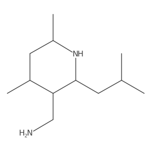 [4,6-Dimethyl-2-(2-methylpropyl)piperidin-3-yl]methanamine Structure