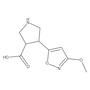 4-(3-Methoxy-1,2-oxazol-5-yl)pyrrolidine-3-carboxylic acid结构式