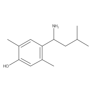 4-(1-Amino-3-methylbutyl)-2,5-dimethylphenol Structure