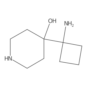 4-(1-Aminocyclobutyl)piperidin-4-ol Structure