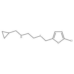 (2-{[(5-Chlorofuran-2-yl)methyl]sulfanyl}ethyl)(cyclopropylmethyl)amine Structure